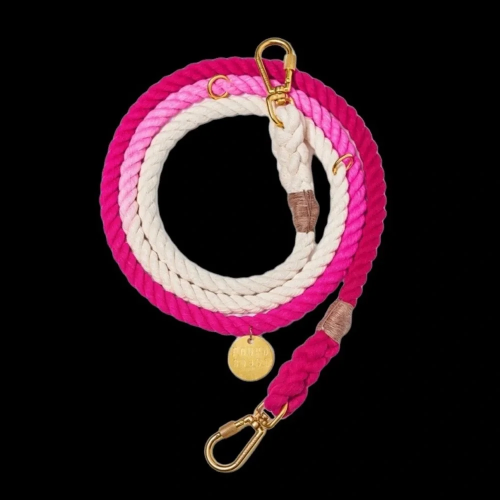 Found My Animal Hand-dyed Rope Leash in Pink